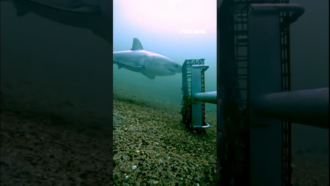 WATCH: Great white shark filmed near US coast #us #foxnews #shark #shorts #short