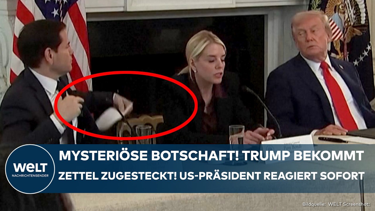 USA: Mitten bei Pressekonferenz! Plötzlich steckt Rubio Trump einen Zettel zu! Der reagiert sofort