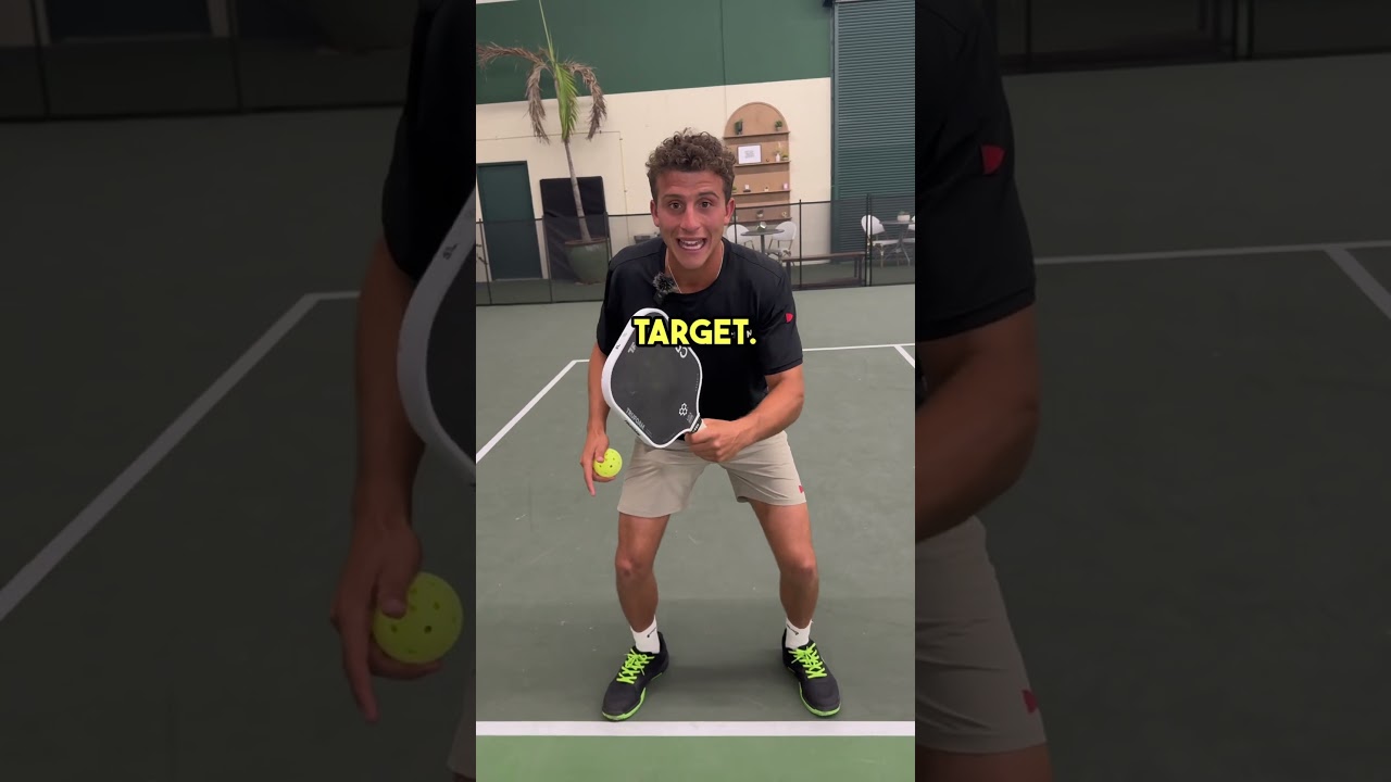 The key to stop dodging out balls! #pickleballstrategy #pickleball