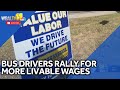 Howard County school bus drivers rally for livable wages