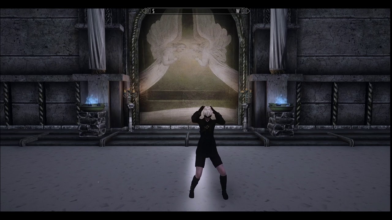 Pc Skyrim T Kuku S Animation Kunoichi Animation Mod Cat Sneak By T Kuku Youtube