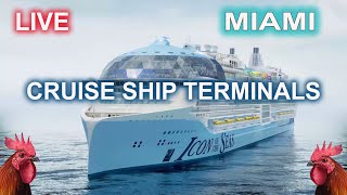 🔴 LIVE Port Miami Cruise Ship Terminals