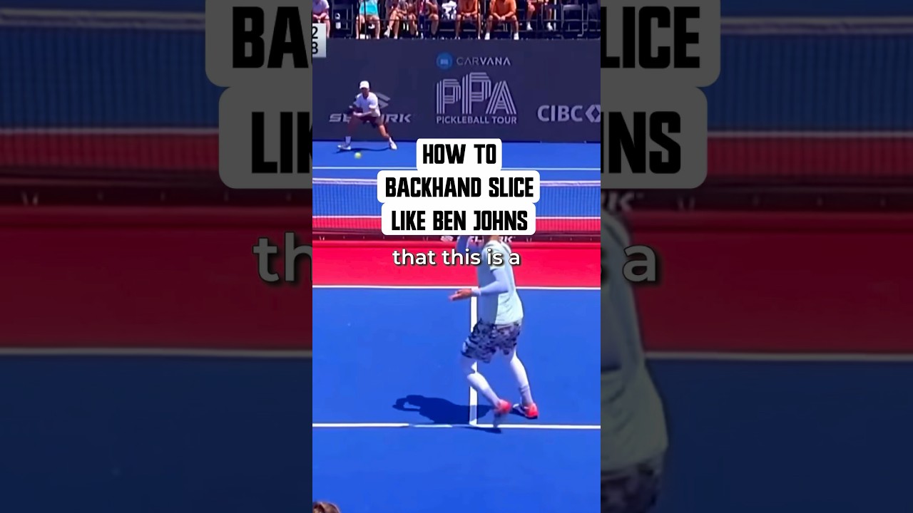 Backhand Slice Drop Like Ben Johns