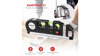 Pratinjau video produk Taffware LEVELPRO3 Penggaris Laser 250CM + Waterpass - DH-J02