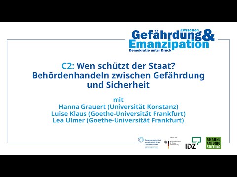 Wen schützt der Staat? – Session C2 der Fachtagung „Gefährdung und Emanzipation“