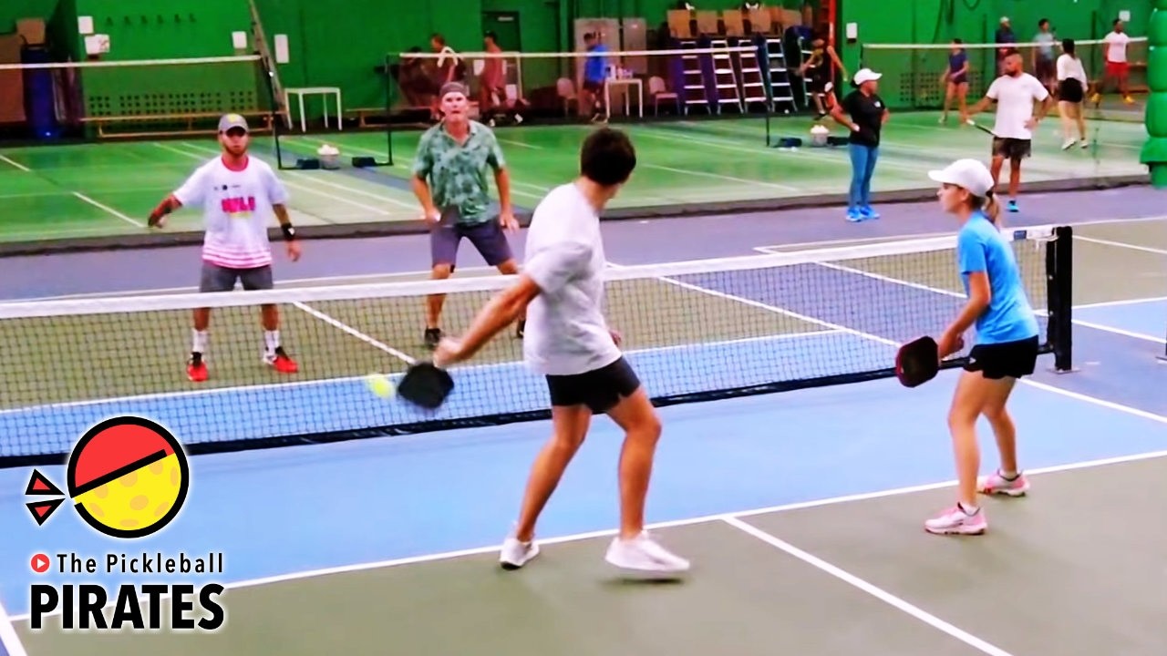 Rising Star Stevie in 4.5+ Mixed vs Men's Pickleball Doubles