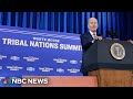 LIVE: Biden gives remarks on federal funding for tribal nations | NBC News