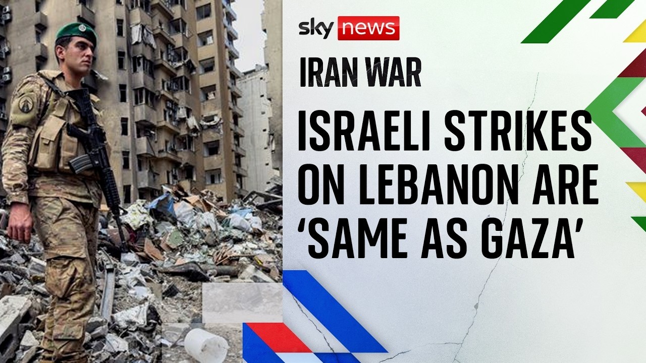 'We want to live in peace': Sky News at site of Israeli bombing in Beirut