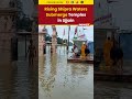 #watch | Rising Shipra waters submerge Ujjain temples, devotees continue rituals at banks