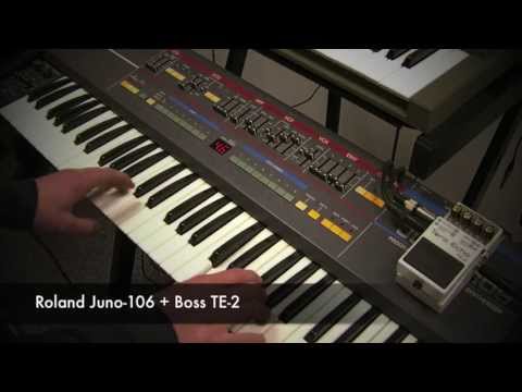 Boss TE-2 with a Roland Juno-106, SH-101 and RD-64