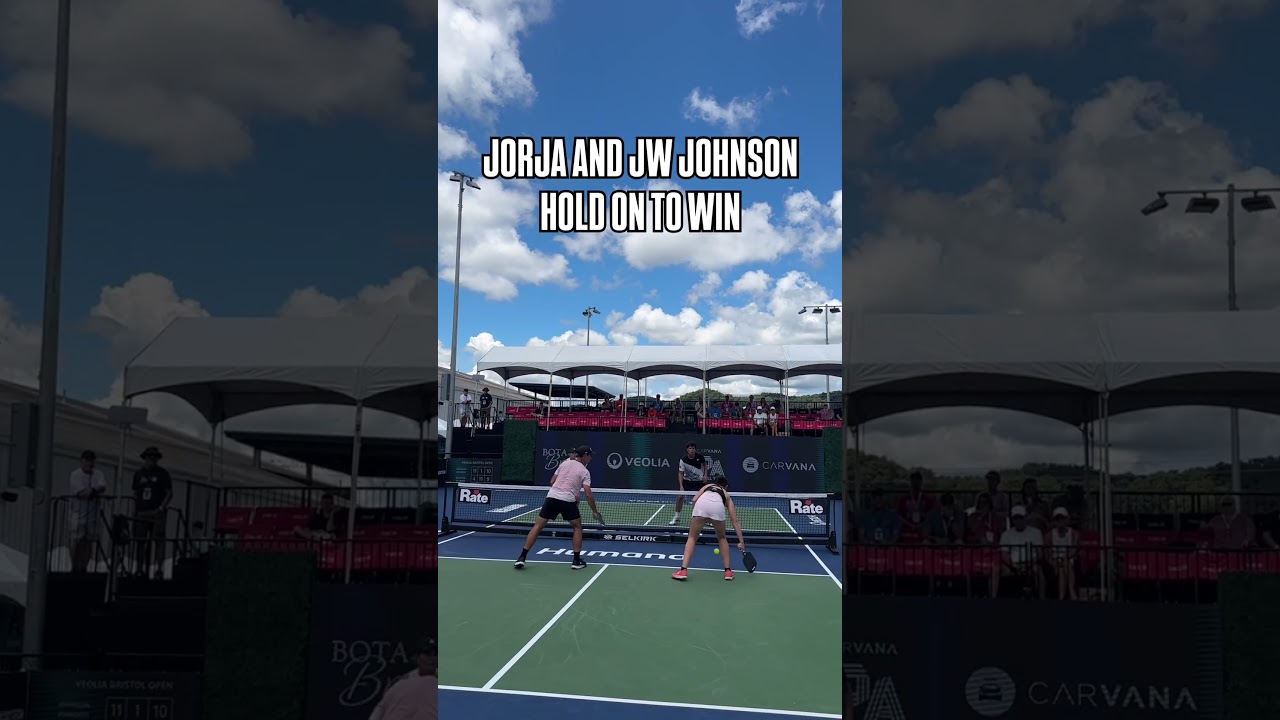 JW and Jorja Johnson win a TIGHT pickleball match 😬
