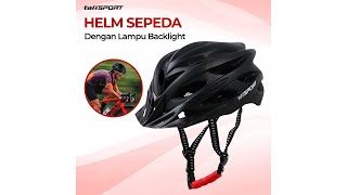 Pratinjau video produk TaffSPORT Helm Sepeda EPS PVC Shell dengan Lampu Backlight - 1105