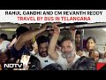 Rahul Gandhi News | Rahul Gandhi And CM Revanth Reddy Travel By Bus In Telangana