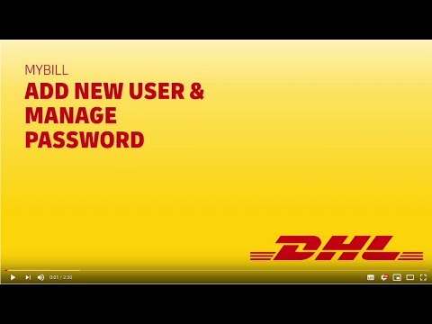DHL MyBill - Account Management