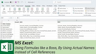 MS Excel:Â Using Formulas like a Boss, By Using Actual Names instead of Cell References