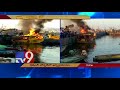 Fishing Harbour Boat Caught Fire in Vizag; One Dead