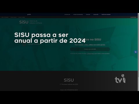 Vídeo: SISU passa a ser anual a partir de 2024