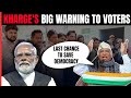 Mallikarjun Kharge Speech | M Kharge Warns On Elections: Last Chance, Or BJP Will Rule Like Putin