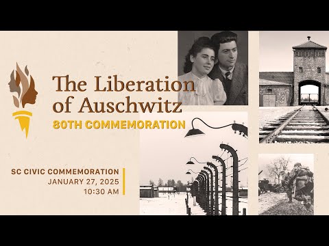 screenshot of youtube video titled 80TH Commemoration of the Liberation of Auschwitz