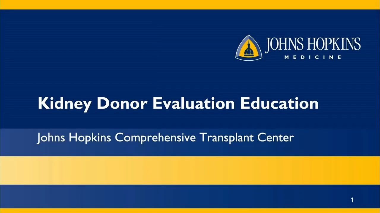 Kidney Donor Evaluation Education