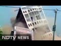 Moment when building collapsed on camera in Bihar, many injured