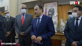 الحسين شينان و شخصيات مدنية وعسكرية في حفل توديع والي الأمن بأسفي واليوسفية الذي أحيل على التقاعد