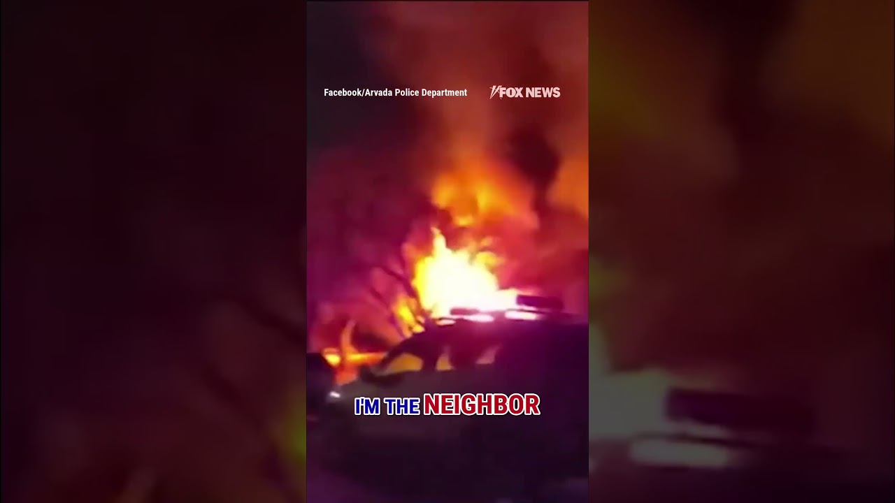 WATCH: Police save man trapped in burning Colorado home #shorts #bodycam #police #us #news