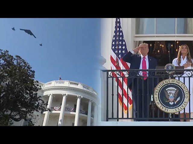 MOMENT: Trump salutes B-2 Spirit and F-35s flying over White House ahead of Trump’s July 4 speech