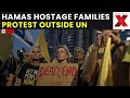 New York LIVE: Families of Hamas hostages protest outside UN for their release | Israel Hamas War