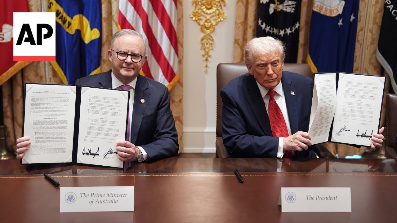 Trump signs $8.5 billion rare earths deal with Australia's Anthony Albanese