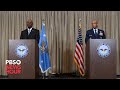WATCH LIVE: Secretary Austin, Joint Chiefs chair Brown give update after Ukraine defense meeting