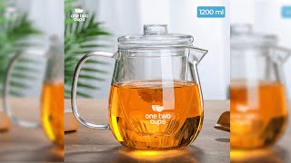 Pratinjau video produk One Two Cups Teko Pitcher Teapot Japanese Style Tahan Panas Api 1200ml - CV102