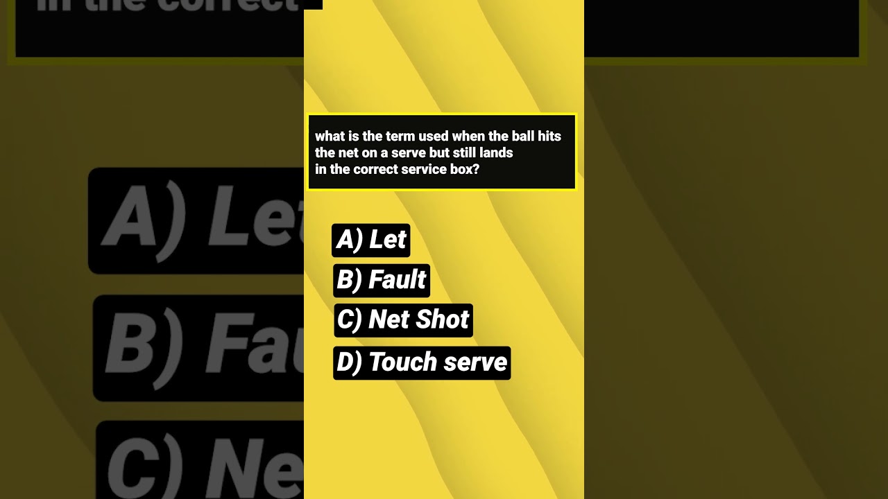 what is the term used when the ball hits the net...