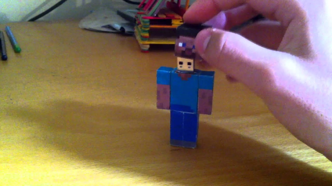 Minecraft Papercraft Steve USB YouTube