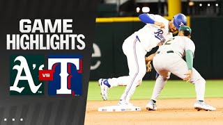 A's vs. Rangers Game Highlights (4/11/24) | MLB Highlights