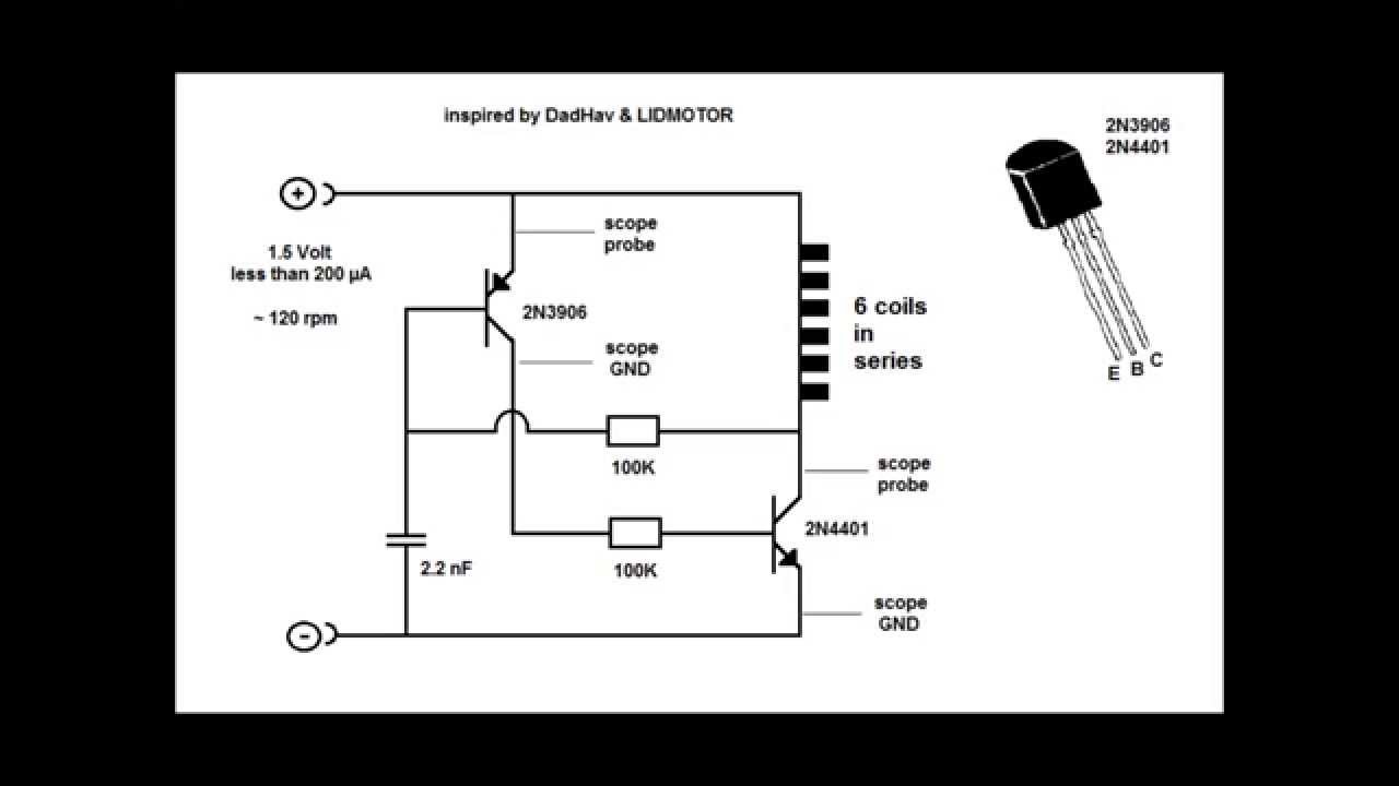 Pulse Motor And Two Transistor Circuit