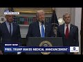 President Trump makes a medical announcement at the White House: LIVE - 01:12:36 min - News - Video