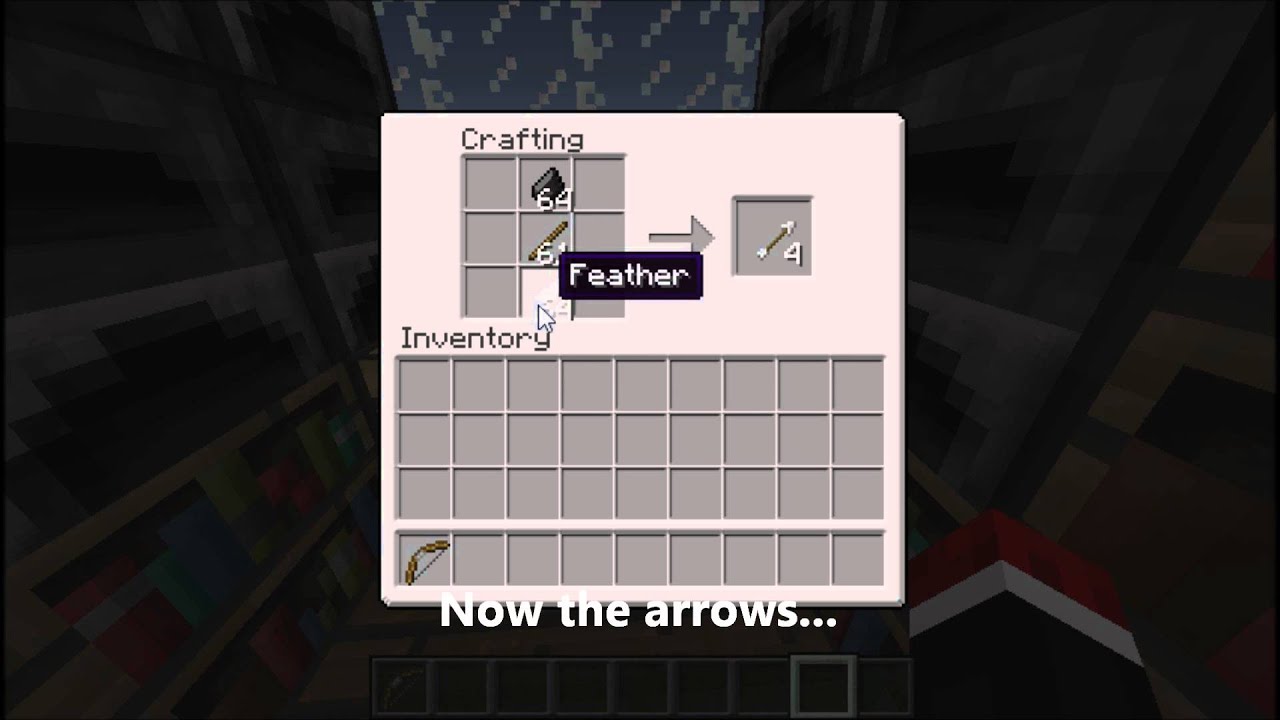 How To Build A Bow And Arrow In Minecraft