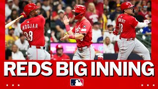 CINCINNATI WANTS OCTOBER! 😤 The Reds score six runs in the 3rd inning against the Brewers! 🔥