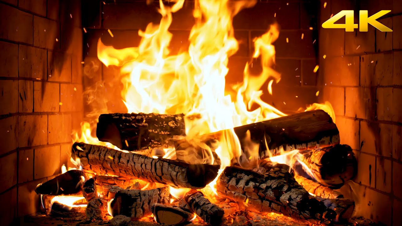 🔥 Fireplace Soft Embers (No Music) with Relaxing Flames and Gentle Wood Pops for Stress Relief