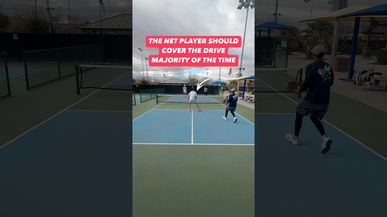 Net player = cover the 3rd shot drive ✅