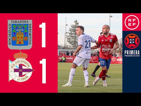 (RESUMEN Y GOLES)  SD Tarazona 1-1 Deportivo de la Coruña  J13 - 1ª RFEF  Fuente: YouTube Real Federación Española de Fútbol