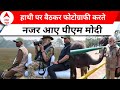 PM Modi in Assam: काजीरंगा में हाथी पर बैठकर फोटोग्राफी करते नजर आए PM Modi | ABP NEWS