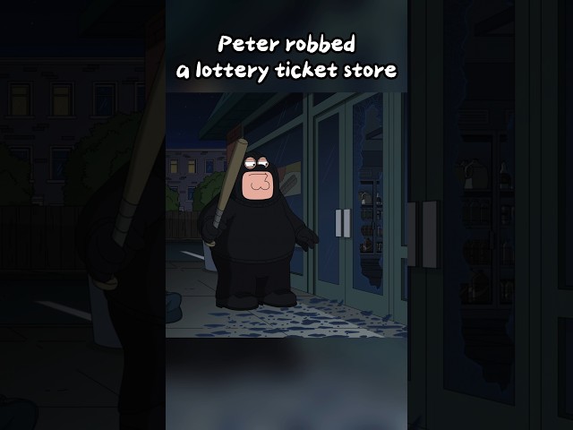 Peter robbed a lottery ticket store