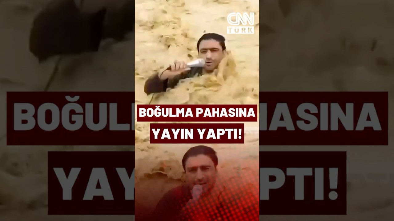 Pakistan'da Sel Anları! Bir Muhabir Boğulma Pahasına Yayın Yaptı!