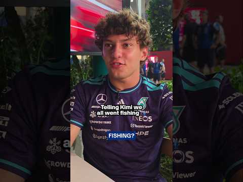We got <strong>Kimi</strong> to nibble on this one 🎣 #f1shorts #f1 #mercedesf1 #kimiantonelli