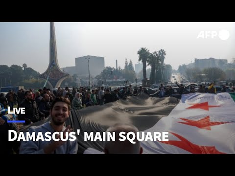 🔴LIVE: View of Umayyad Square in Damascus after rebels topple Assad I AFP