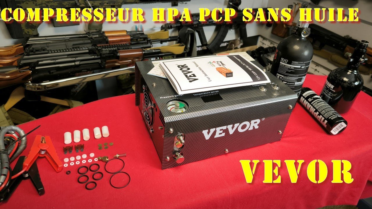 Technique - Compresseur HPA 4500 PSI sans huile Vevor 300W [French]
