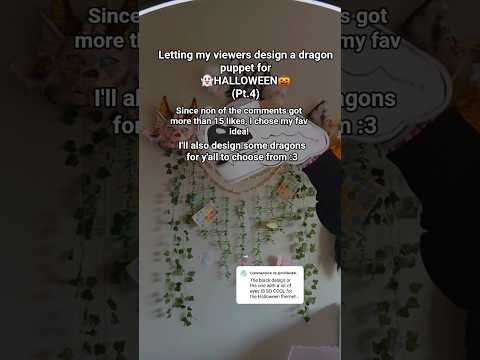 Letting my viewers DESIGN a dragon puppet for HALLOWEEN! (pt.4) #roadto2k #dragonpuppets #halloween
