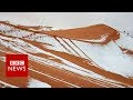 Snow fall in the world’s hottest Sahara desert